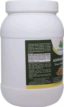 Grazing Meadows Ashwagandha Tablets Natural Ashwagandha 700 Tablets Withania Somnifera) (Pack Of 4)
