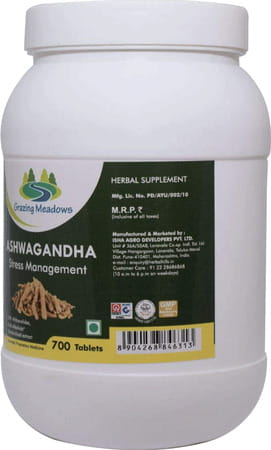 Grazing Meadows Ashwagandha Tablets Natural Ashwagandha 700 Tablets Withania Somnifera) (Pack Of 4)