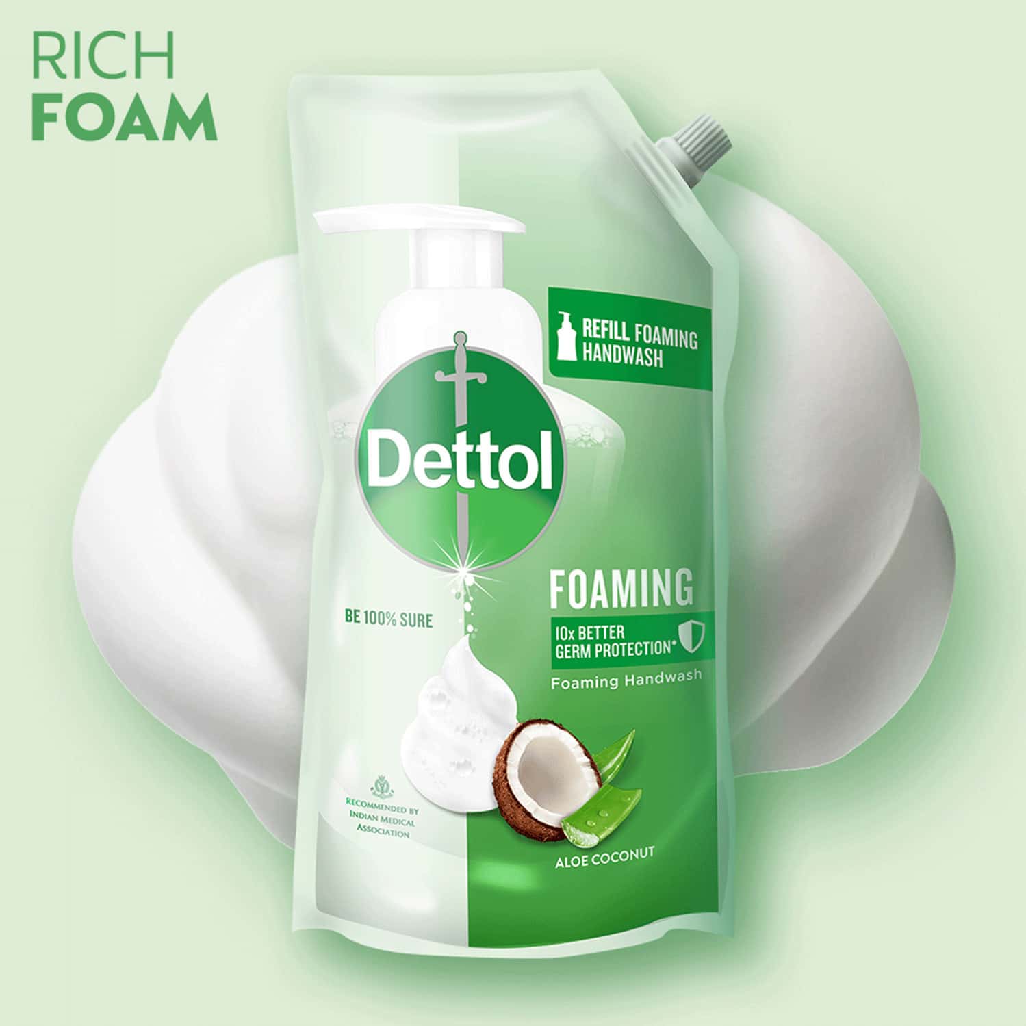 Buy DETTOL ALOE COCONUT FOAMING HANDWASH REFILL 700ML Online & Get Upto 60 OFF at PharmEasy