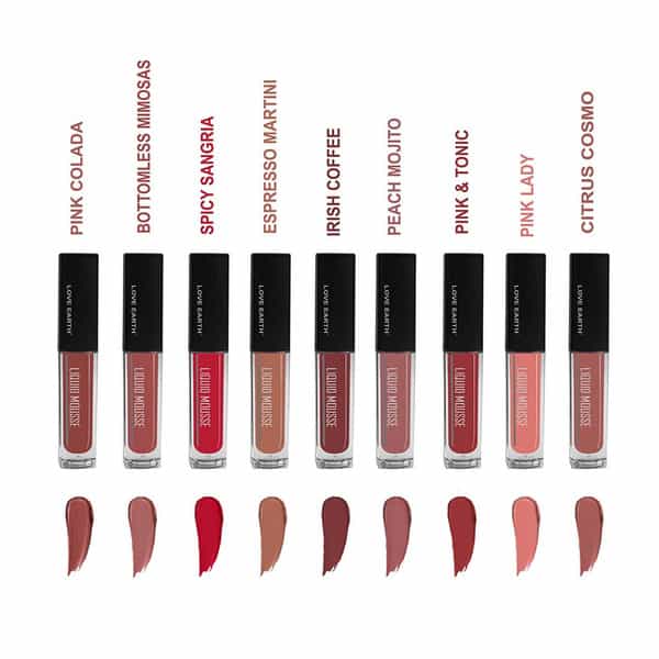 Love Earth Liquid Mousse Lipstick Matte Finish Combo Kit | Waterproof Lipstick Set - (2Ml X 9) 18Ml