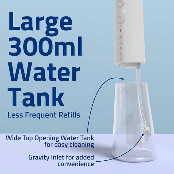 Medtech Handyfloss Aqua Water Flosser For Teeth | 300Ml Large Water Tank | 5 Cleaning Modes | 3 Tips