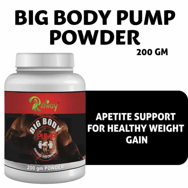 Riffway Big Body Pump Weight Gain Powder | Achieve Your Weight Gain Goals 100% Ayurvedic (2X200gm)