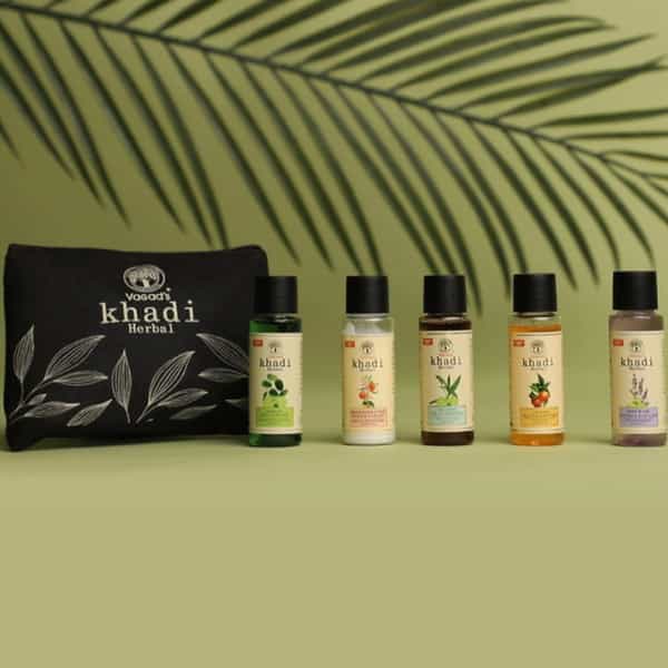 Vagad's Khadi Easy To Carry Travel Kit Set Of 5 Minis Each 30Ml