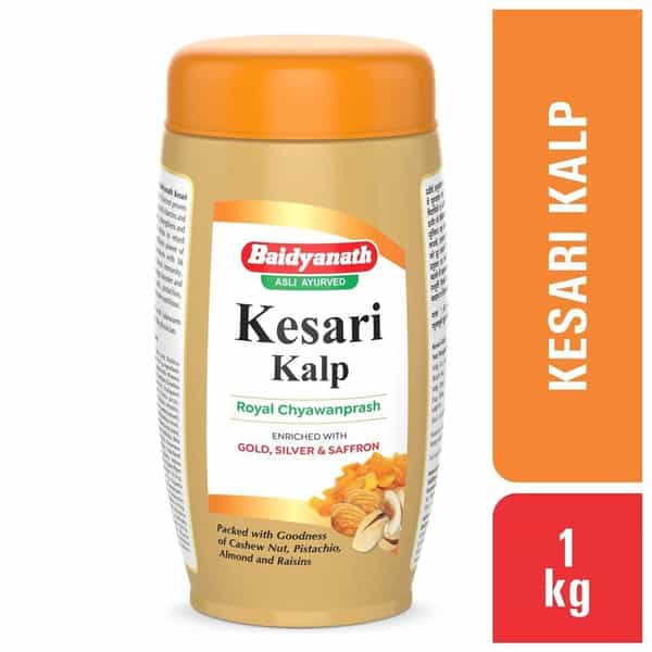 Baidyanath Kesari Kalp Chyawanprash | With Goodness Of Cashew Nut Pistachio Almond & Raisins - 1Kg