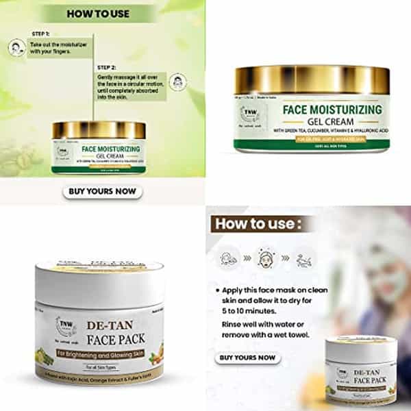 Tnw The Natural Wash De-Tan Face Pack & Face Moisturizing Gel Cream