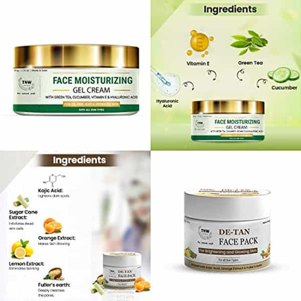 Tnw The Natural Wash De-Tan Face Pack & Face Moisturizing Gel Cream