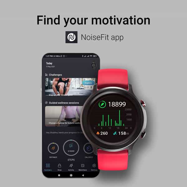Noise Fit Active Spo2 Smartwatch (Red)