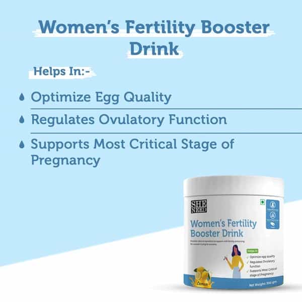 Sheneed Womens Fertility Booster Drink For Women With Vitamin B-12 | Myo-Inositol-300Gm