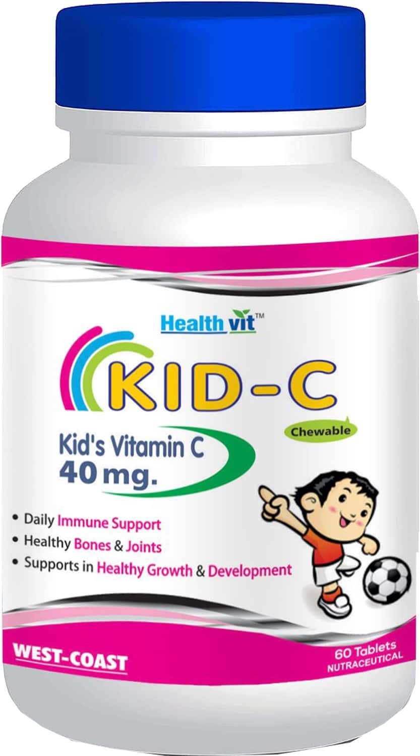 Healthvit Kid-C Kid'S Vitamin-C Chewable - 60 Tablets - Pack Of 2