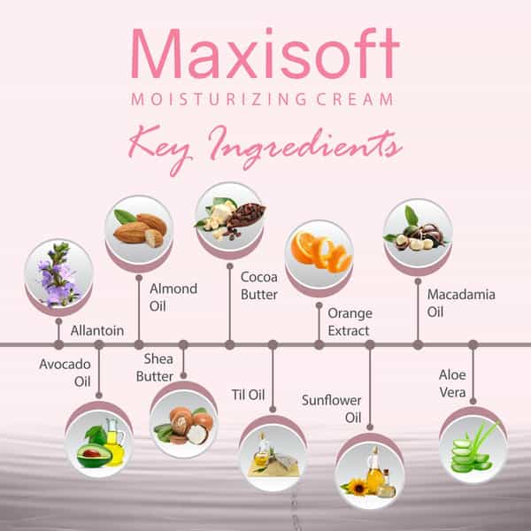 Maxisoft Moisturizing Cream | Intense 24 Hrs Hydration | 50 Gm | Pack Of 4