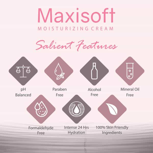 Maxisoft Moisturizing Cream | Intense 24 Hrs Hydration | 50 Gm | Pack Of 4