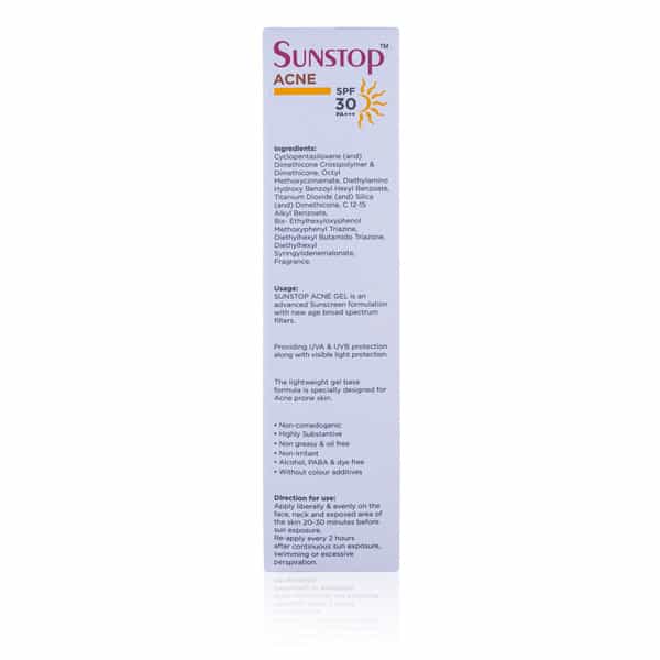 Sunstop Acne Spf 30 Advanced Sun Protection Gel 30 Gm