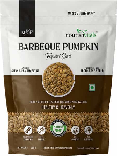 Nourishvitals Healthy Munching Combo Barbeque Pumpkin Roasted Seed Sports Mix Seeds (200Gm Each)