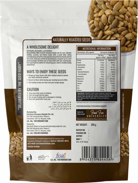 Nourishvitals Healthy Munching Combo Barbeque Pumpkin Roasted Seed Sports Mix Seeds (200Gm Each)