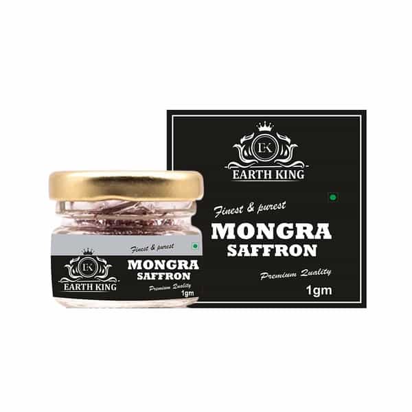 Earth King Natural & Finest Grade A++ Mongra Saffron Thread Kesar/Keshar/Zafran|Pregnant Women - 1Gm