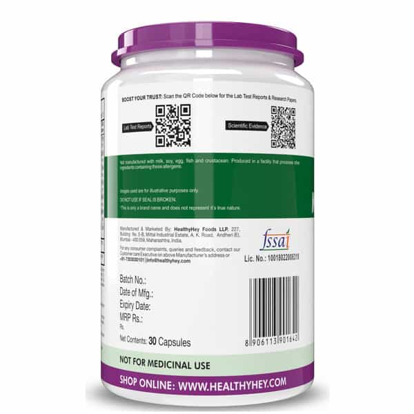 Healthyhey Natural Multivitamin - For Men & Women - 30 Veg. Capsules