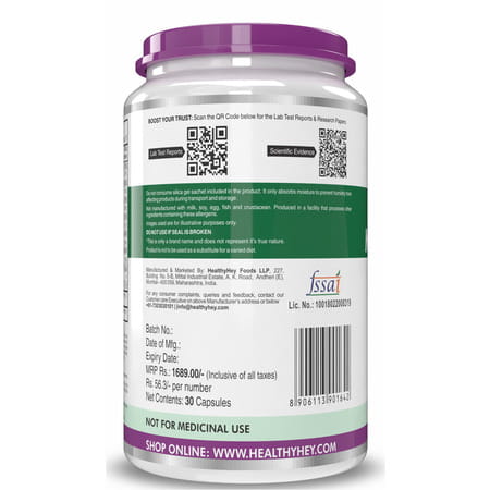 Healthyhey Natural Multivitamin - For Men & Women - 30 Veg. Capsules