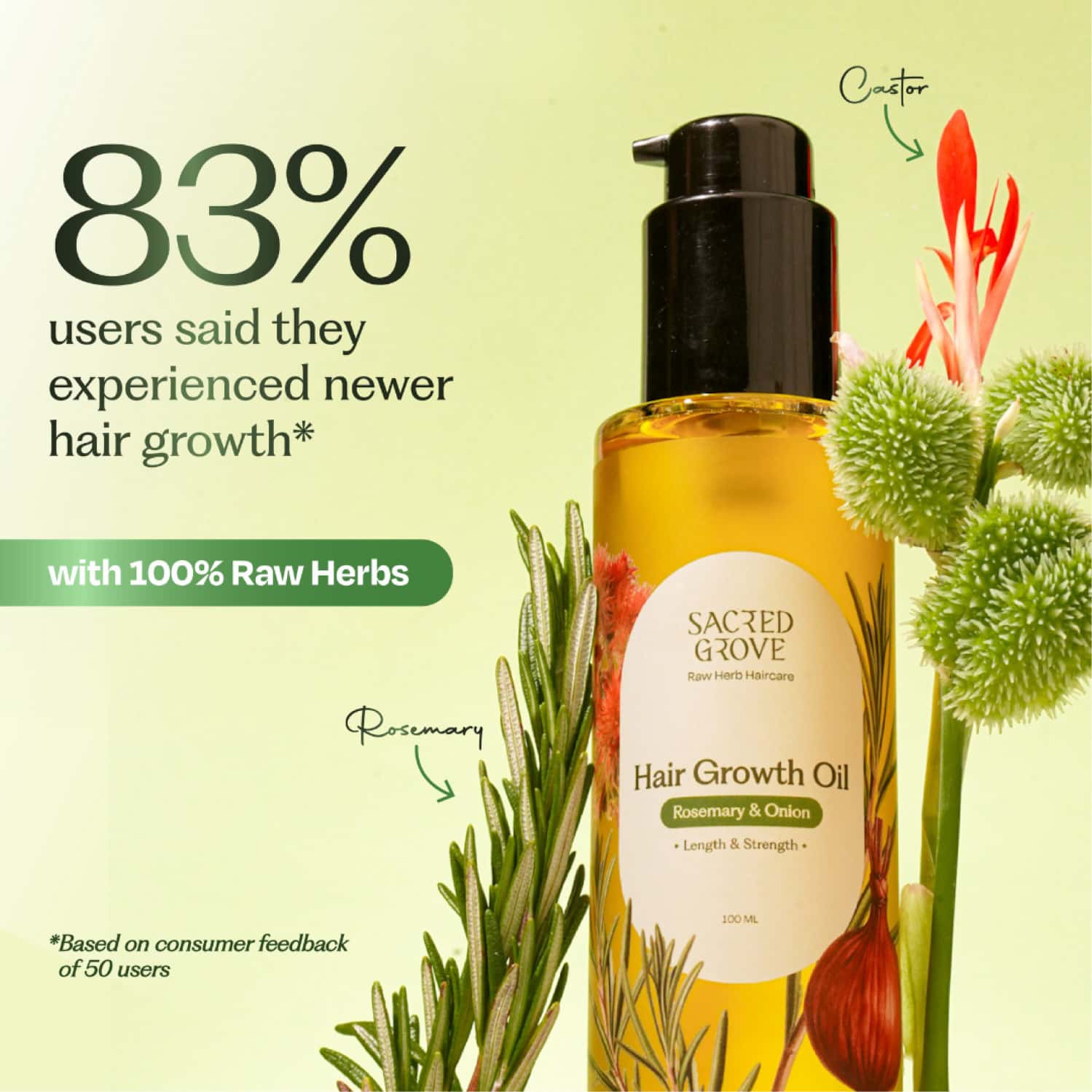 Sacred Grove Rosemary & Onion Hair Growth Oil - 100ml