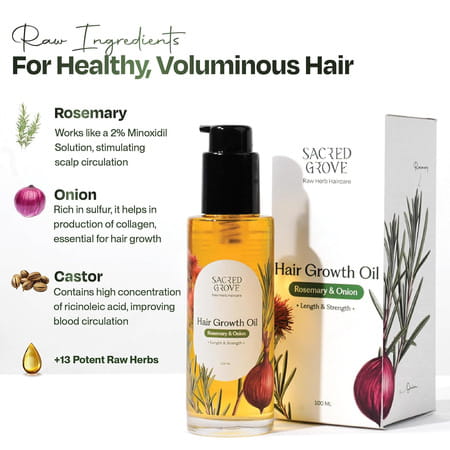 Sacred Grove Rosemary & Onion Hair Growth Oil - 100ml