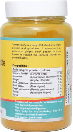 Way2herbal Turmeric Latte/Haldi Milk Powder | Golden Turmeric Latte Mix - 100 Gms - Pack Of 2