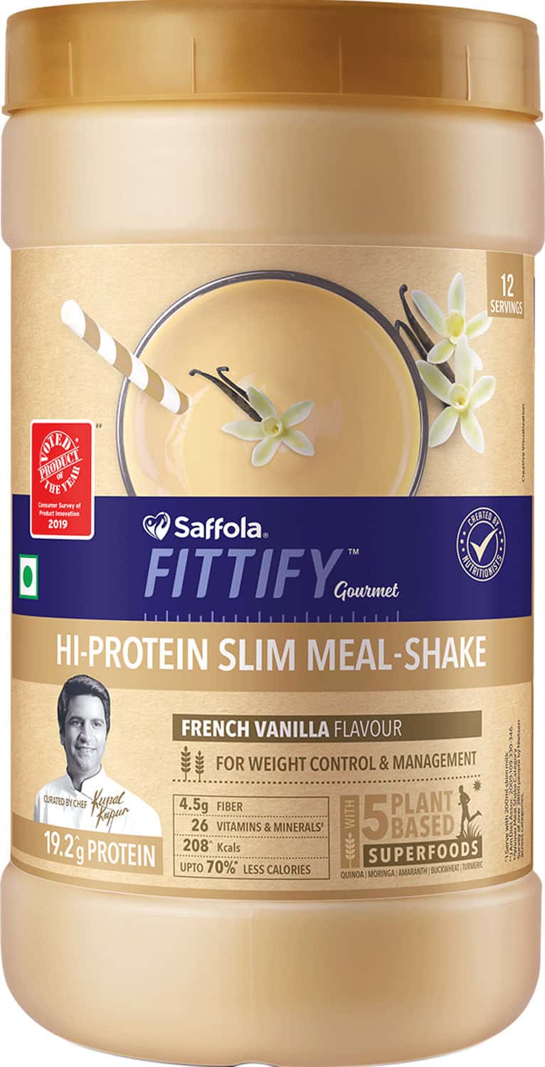 Buy SAFFOLA FITTIFY HI PROTEIN SLIM MEAL-SHAKE FRENCH VANILLA 420 GM ...