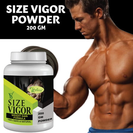 Riffway Size Vigor Weight Gain Powder | Controlled Calorie Contentfor Gradual Weight Gain (1X200gm)