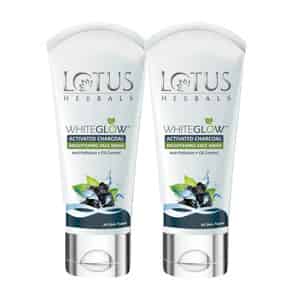 Lotus Herbals Whiteglow Activated Charcoal Face Wash 50g (pack Of 2 )