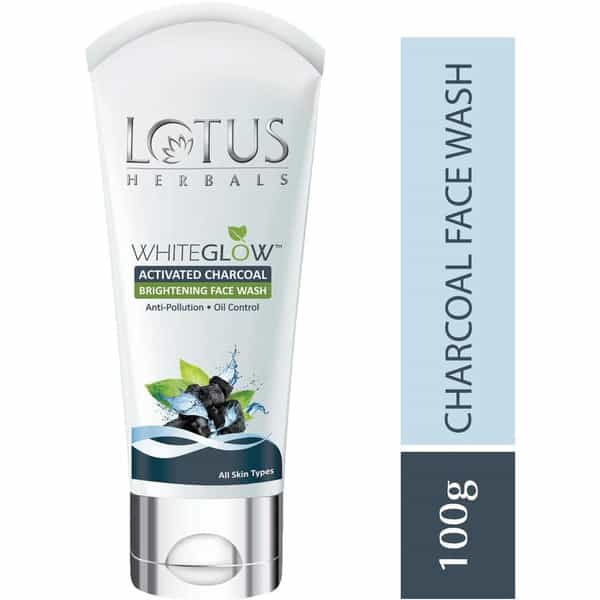 Lotus Herbals Whiteglow Activated Charcoal Face Wash 50G (Pack Of 2 )