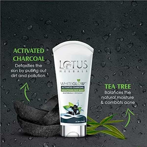 Lotus Herbals Whiteglow Activated Charcoal Face Wash 50G (Pack Of 2 )