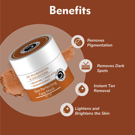 Dermistry Kojic Acid D Detan Dull Skin Uneven Tone Remove Instant Glow Fairness Face Pack Mask 100ml