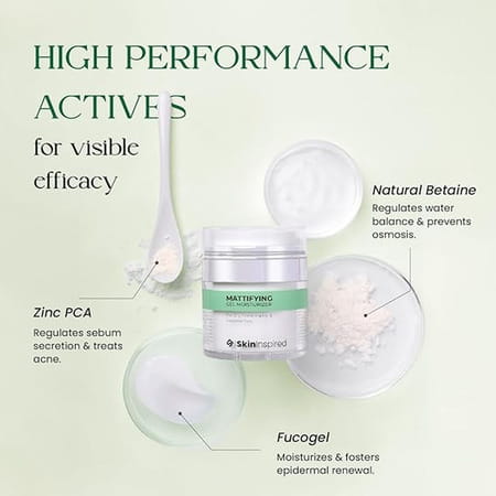 Skininspired Mattifying Gel Face Moisturizer For Oily | Combination And Sensitive Skin