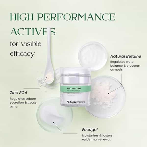 Skininspired Mattifying Gel Face Moisturizer For Oily | Combination And Sensitive Skin