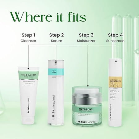 Skininspired Mattifying Gel Face Moisturizer For Oily | Combination And Sensitive Skin