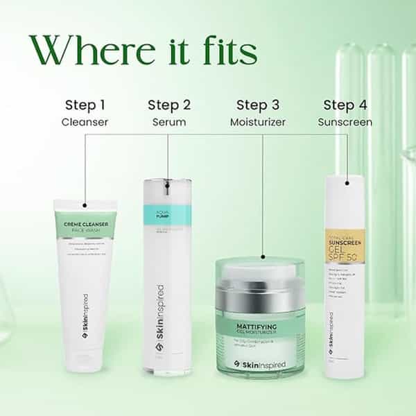 Skininspired Mattifying Gel Face Moisturizer For Oily | Combination And Sensitive Skin