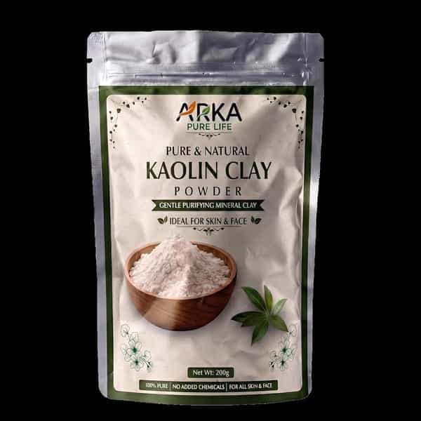 Arka Pure Life 100% Pure Kaolin Clay Powder For Face Mask & Diy Skincare ( 200G )
