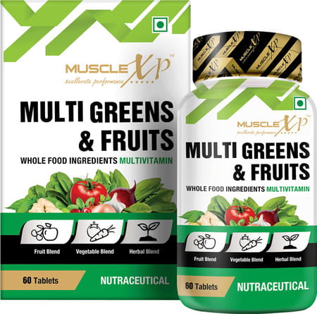 Musclexp Multigreens & Fruits Multivitamin 60 Tablets