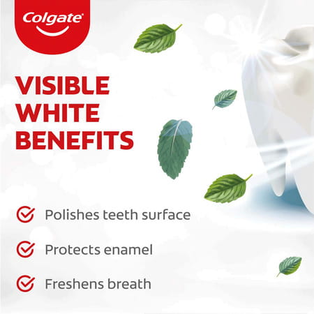 Colgate Visible White Teeth Whitening Toothpaste Family Pack (100G +20G) 480 Gm