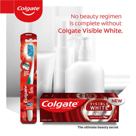 Colgate Visible White Teeth Whitening Toothpaste Family Pack (100G +20G) 480 Gm