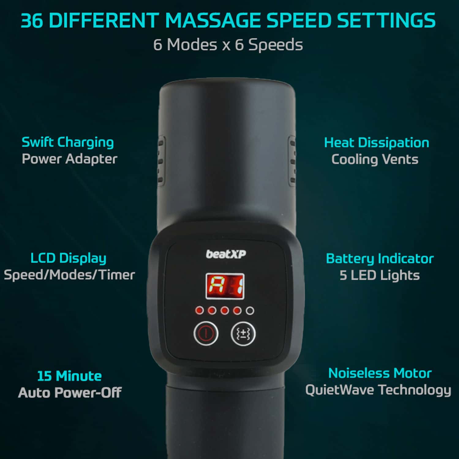 Buy BEATXP BOLT PRO DEEP TISSUE MASSAGER GUN (MATTE BLACK) Online & Get