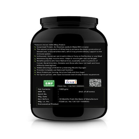 Natures Velvet Whey Protein For Fitness And Strength | 1000 Gms