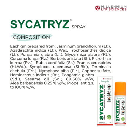 Sycatryz For Cuts Wounds & Burns Spray 50 Gm