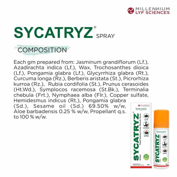 Sycatryz For Cuts Wounds & Burns Spray 50 Gm