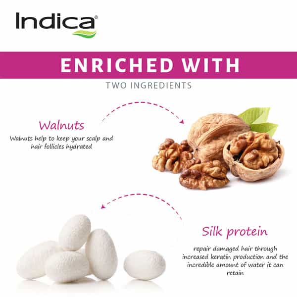 Indica Creme 10 Minutes Hair Color, Long Lasting Colour,Walnut And Silk Proteins,20G + 20Ml,Black
