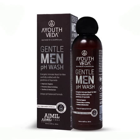 Ayouthveda Gentlemen Ph Wash With Ashwagandha | Maintain Ph Balance & Prevent Itchiness Odor 180ml