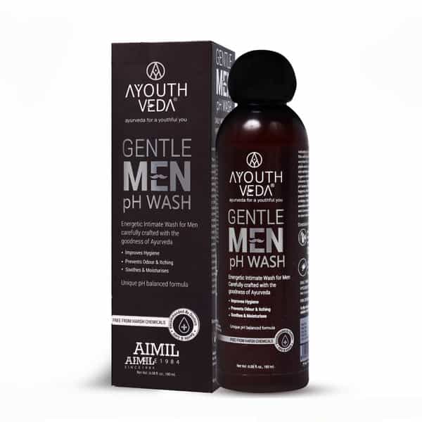 Ayouthveda Gentlemen Ph Wash With Ashwagandha | Maintain Ph Balance & Prevent Itchiness Odor 180Ml