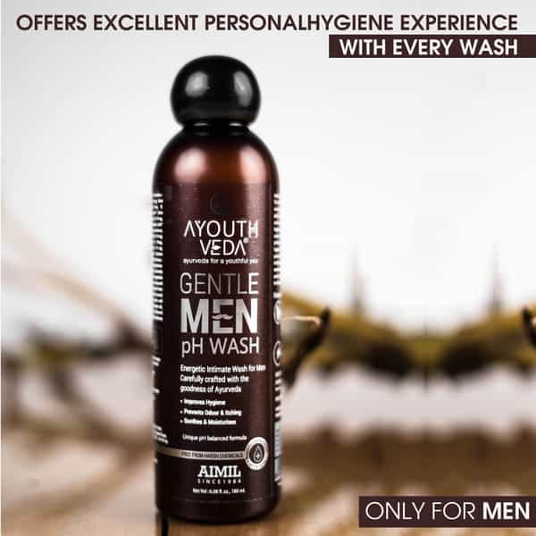 Ayouthveda Gentlemen Ph Wash With Ashwagandha | Maintain Ph Balance & Prevent Itchiness Odor 180Ml