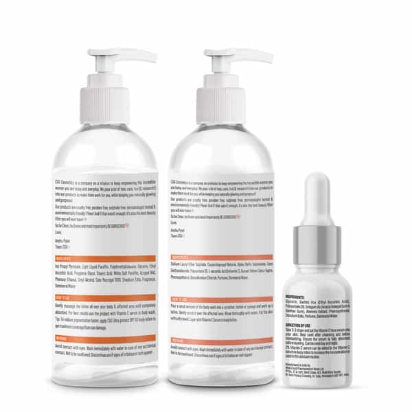 Cgg Cosmetics Vitamin C Serum In Body Lotion - Body Wash With Free Vitamin C Serum Combo 200 Ml