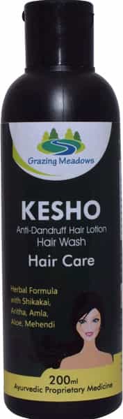 Grazing Meadows Kesho Hair Wash - Pure Herbal Hair Care Shampoo | 200Ml (Pack Of 4)