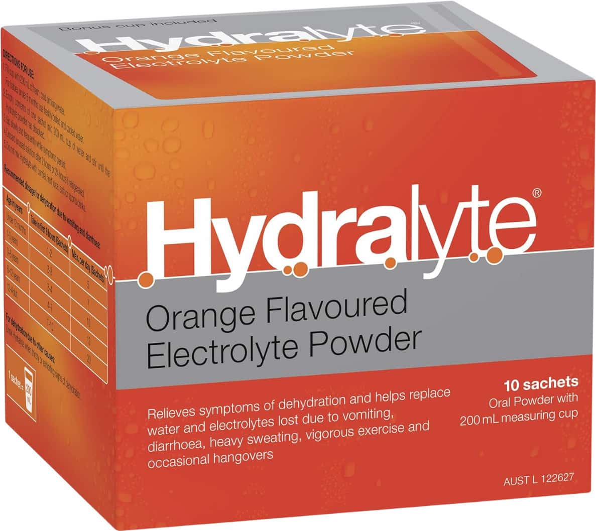 Hydralyte Electrolyte Powder | Adults | Orange | 10 Sachets