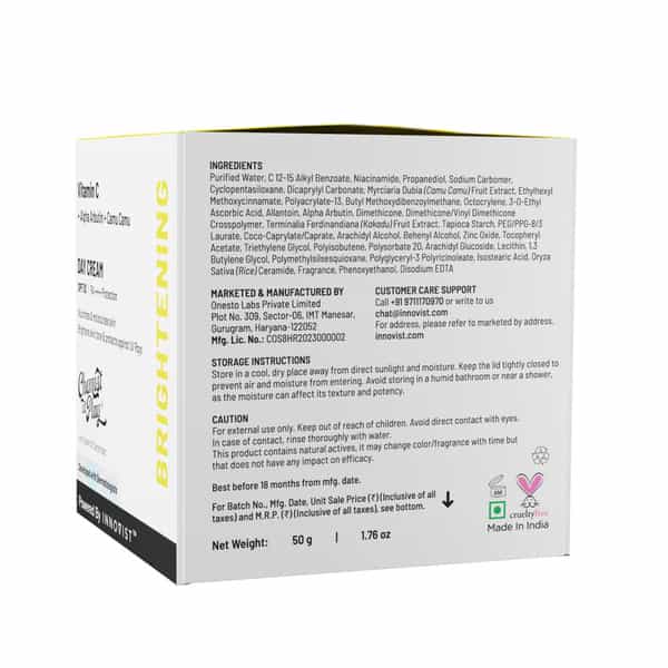 Chemist At Play Brightening Day Cream | Spf | Face Cream | Skin Brightening & Moisturisation 50G